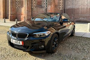 BMW 218i cabrio Msport 136 cv nera neopatendati