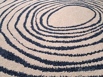 Tappeto ikea eivor cirkle blu/bianco