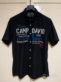 Camp David Camicia Uomo XL Nera 100% Cotone Miami