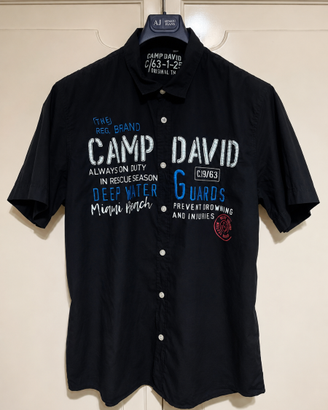 Camp David Camicia Uomo XL Nera 100% Cotone Miami