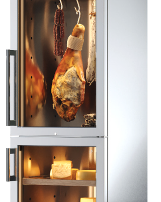 FRIGO CANTINA SALUMI E FORMAGGI INOX NERO