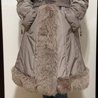 Cappotto impermeabile caldo collo e inserti volpe