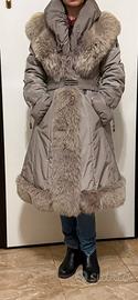 Cappotto impermeabile caldo collo e inserti volpe