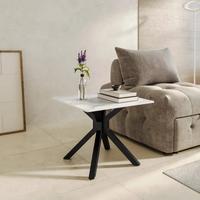 Tavolino con top in ceramica effetto marmo Nuovo