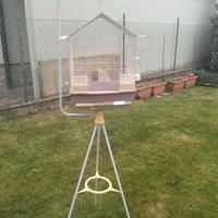 Gabbia per piccoli uccelli con supporto