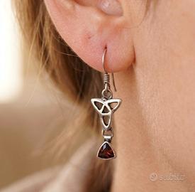 Orecchini Nodo Celtico Triquetra in Argento 925