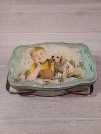 Scatola biscotti Doria vintage in metallo