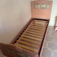 letto 1 piazza con testata e pediera