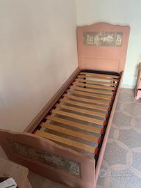 letto 1 piazza con testata e pediera