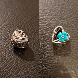 Ciondolo, charm argento 925 e cubic zirconia 