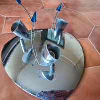 3 faretti  GU10 cromati