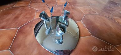 3 faretti  GU10 cromati