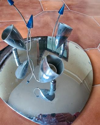 3 faretti  GU10 cromati