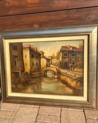 Vecchia Milano -  3 quadri Mariolino da Caravaggio