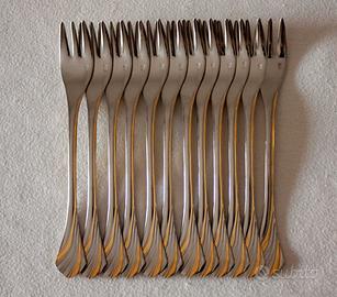 Servizio Posate e Piatto in ORO Zecchino e Acciaio