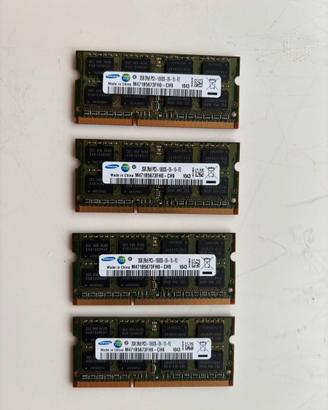4x RAM Samsung 2GB DDR3