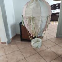 Lampadario a mongolfiera di stoffa. No spedizione.