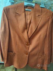 Giacca e pantalone Cannella in lino