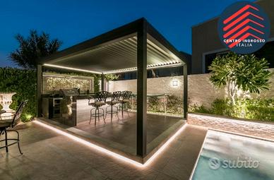 Pergola bioclimatica professionale alluminio 4x4 