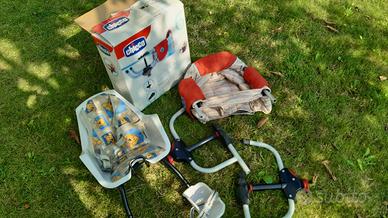 Seggiolina bici più seggiola pappa da tavola