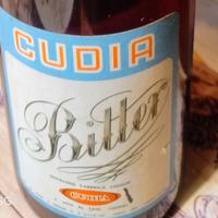 Bottiglione vintage di bitter Cudia