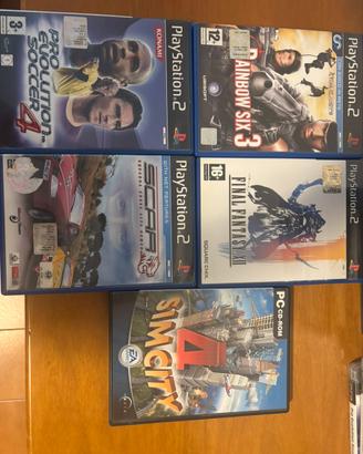 4 giochi per ps2, e sim city per pc