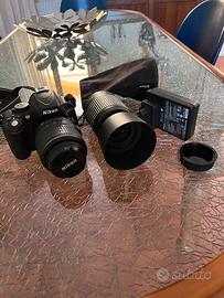 Nikon D5100 + 2 obiettivi (18-55 VR e 55-200 VR)