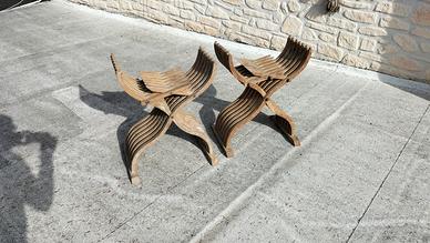 Sedie pieghevoli in legno