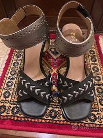 sandalo nero- argento n. 35