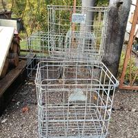 cassette porta bottiglie in metallo vintage