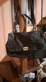 borsa in pelle invecchiata testa di moro