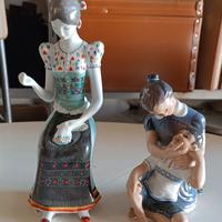 Coppia di Statuine in porcellana Vintage 