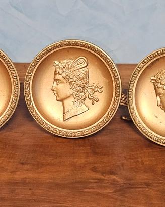 3 ganci appendiabiti in stile impero/neoclassico