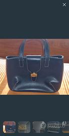 Borsa in pelle blu di Granello