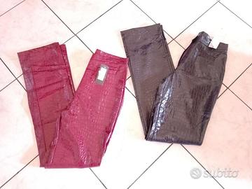 Pantaloni nr 42 e 44  ecopelle vintage