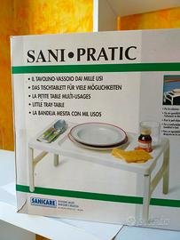  tavolino/ vassoio pieghevole bianco da appoggio