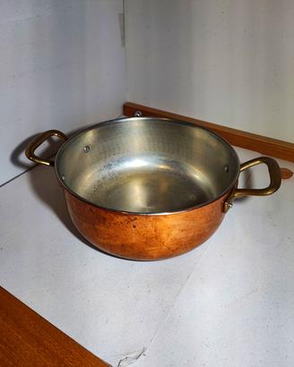 PENTOLA IN RAME DIAMETRO 24CM ALTEZZA 10 CM