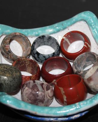 Anelli artigianali in pietra naturale Artigianale