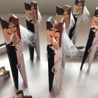 Idee matrimonio: mollette sposi segnaposto