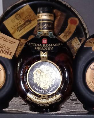 3 VECCHIA ROMAGNA ETICHETTA ORO E NERA ANNI 70