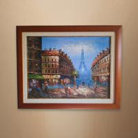 Dipinto olio su tela 40x50 cm – Torre Eiffel