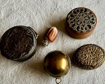 5 scatoline antiche fine’800 primi 900