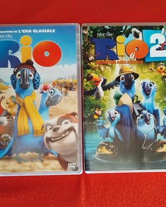 set 2 dvd Rio e Rio 2 missione Amazzonia 