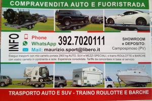 Barca a motore con carrello