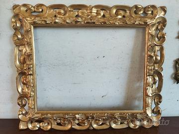 Cornice antica dorata intagliata 800 XIX