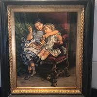Quadro s/tavola Arcari "Maestra di ricamo"