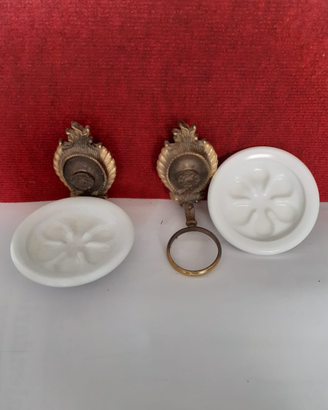 Set arredo bagno in ottone (in blocco)