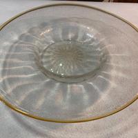 Grande piatto centrotavola in vetro trasparente