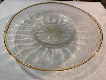 Grande piatto centrotavola in vetro trasparente