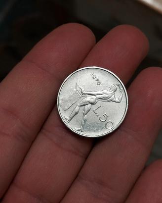 Moneta 50 lire del 1976